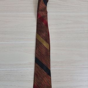 1980's Skinny Narrow Thin Multicolor Striped Necktie